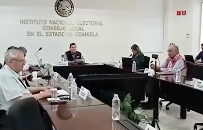 Sesión extraordinaria del Consejo Local del Instituto Nacional Electoral en Coahuila